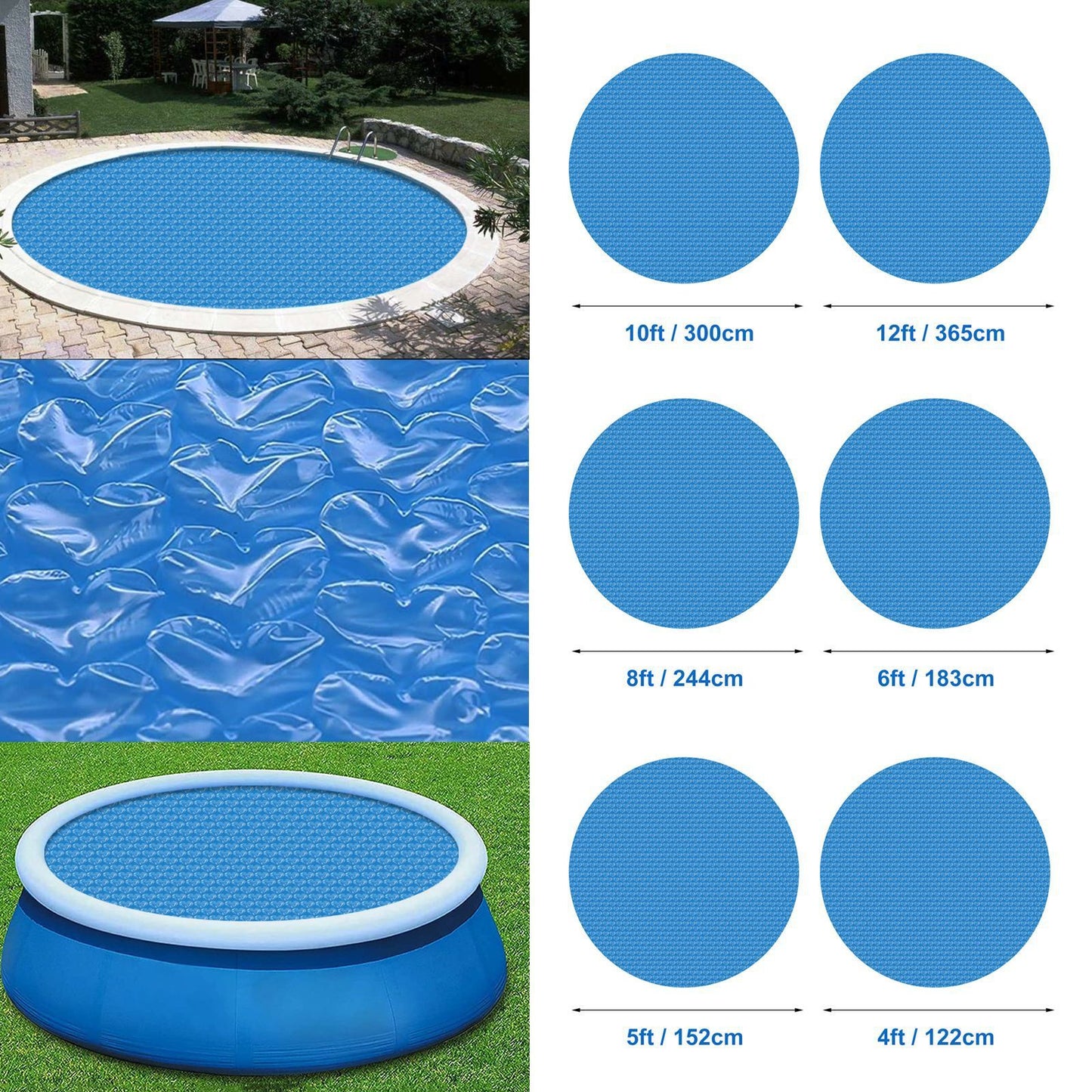 Blue Love Bubble Film Swimming Pool Cover